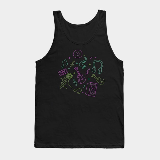 music instrument apparatus related to music Tank Top by teemarket